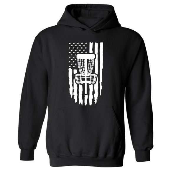 Disc Golf Hoodie PATRIOTIC AMERICAN Flag Discgolfing Sweatshirt - Picture 3 of 11